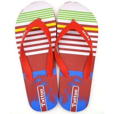 China Fashion Trend Custom Printing Cheap Wholesale Men Summer Beach Flip Flops for sale