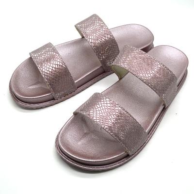 China Fashion Trend Uniseason Ladies Sandals Women Shiny Top Slider Slippers for sale