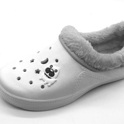 China Flat Waterproof Cheap Clogs With Black Fur Sandals For Women And Men Hot Clogs for sale