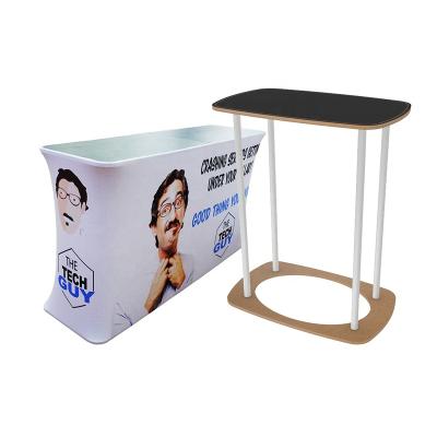 China Easily Install Hot Selling Free Design Advertising Tension Fabric Table Counter For Exhibition for sale