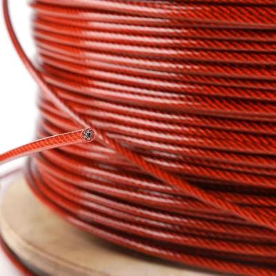 China China Manufacturer Price Steel Structure 7x7 Wire 0.8mm Nylon PVC Coated 1mm Plastic PA Coated Stainless Steel Wire Rope for sale