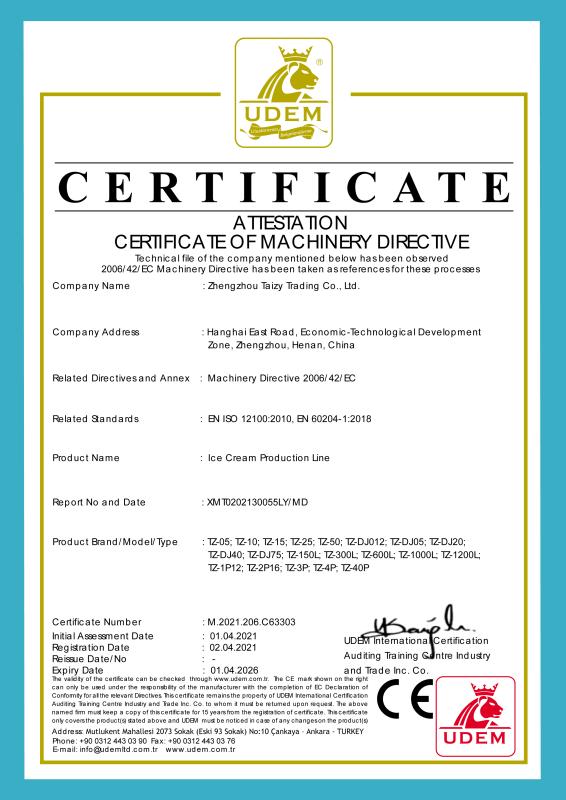 CE - Zhengzhou Taizy Trading Co., Ltd.