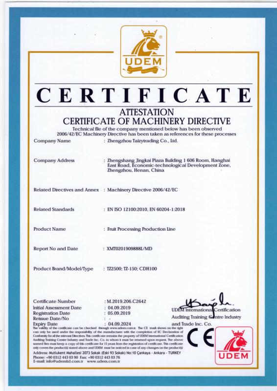 CE - Zhengzhou Taizy Trading Co., Ltd.