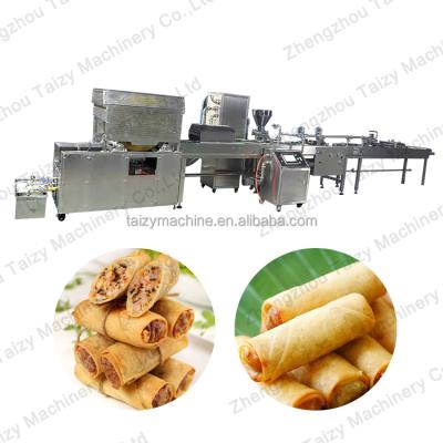 China High Efficiency Spring Roll Wrapping Machine Lumpia Maker Samosa Pastry Production Line for sale