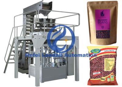 China Kidney Bean Premade Bag Packing Machine , Stand Up Zipper Pouch Packing Machine for sale