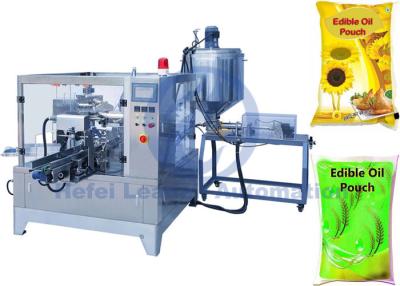 China Edible Oil Premade Bag Packing Machine 10-50 Bags / min With Liquid Dosing System for sale