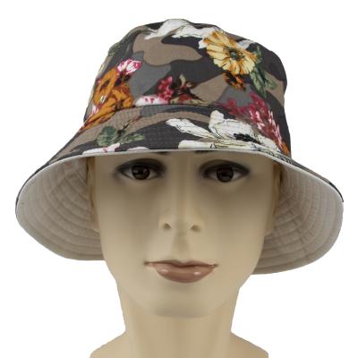 China Flower Pattern Flower Pattern Men Women Fisherman Bucket Hat Summer Outdoor Custom Logo And Pattern Leisure Sun Hat for sale