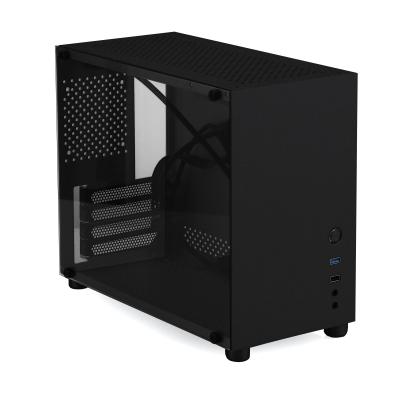 Chine Caisse en aluminium noire de PC de la longueur ATX 2mm de 140mm à vendre