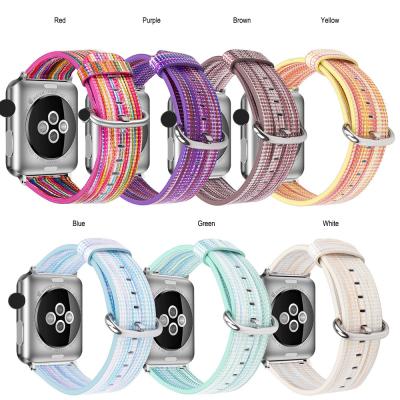 China Fashion Sheepskin Strap Leather Colorful Watch Band For Apple Watch Series 6 7 Strap i Watch Bands 44 45 Mm for sale