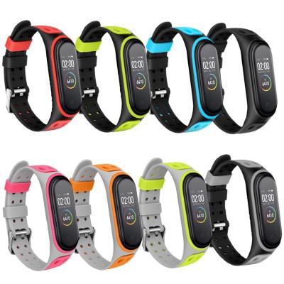 China Water Resistant MI Band 5 Strap Smart Watch Accessories For Xiaomi MI Band 4 Wristband Sport Straps Miband 3 Silicone Cross Strap for sale