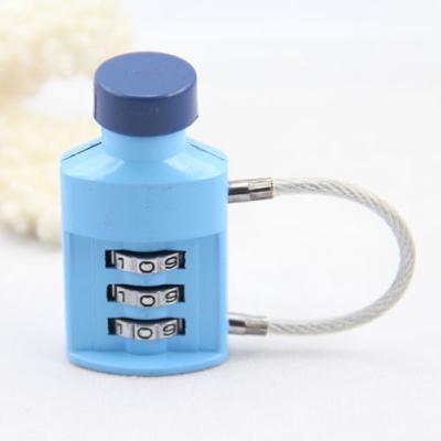 China CH-002 3 Digits Metal Cable Bottle Zinc Alloy Combination Lock for sale