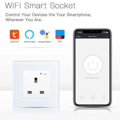 China Wifi Wall Socket 86*86mm Socket UK Standard Residential/Multipurpose Smart Socket White Black Gold Colors for sale