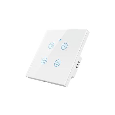 China Home/Office Hotel/Hospital Wall Mounted Multi-size Waterproof Smart Switch Well-known Touch In Wall Switch With Led Indicator 4gang Switch for sale