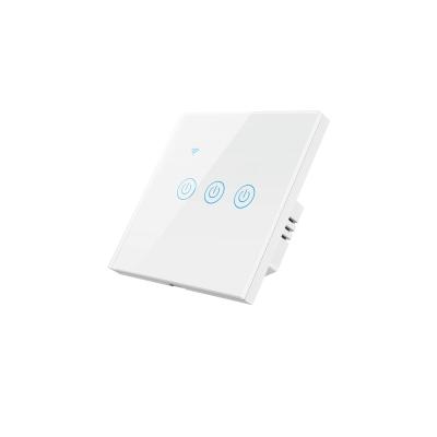 China ABS+PC Zigbee 3gang switch for smart home. EU/UK standard, you can choose whether to keep backlight on/off from app for sale