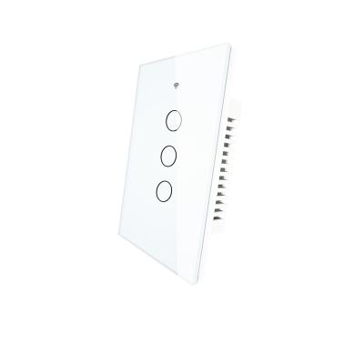 China Smart Home Switch (US) 3 Bands Bluetooth Fast Connection WIFI+RF433+Bluetooth Two Way Control Waterproof Wireless Wall Switch Smart Size 120mm*76mm for sale