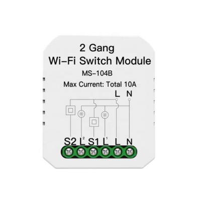 China Smart wifi circuit breaker 10A wifi &BLE&RF433 outdoor 2gangs app and voice control with timer setting IF-B09 for sale