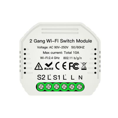 China Smart wifi circuit breaker 10A wifi &BLE&RF433 outdoor 2gangs app and voice control with timer setting IF-B09 for sale