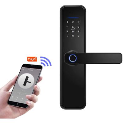 China Fingerprint smart door lock,Keyless entry door lock,Smart lever door lock with tuya APP WIFI control,digital lock IF-D1 for sale