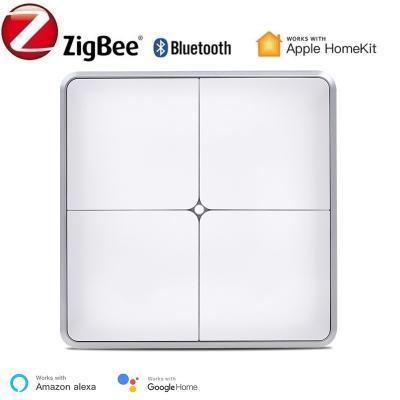 China ZigBee Smart Wall Scene Switch 86 Type 1 2 3 4 Band Siri Voice APP Remote Control Works With Apple Homekit Alexa Google Home for sale