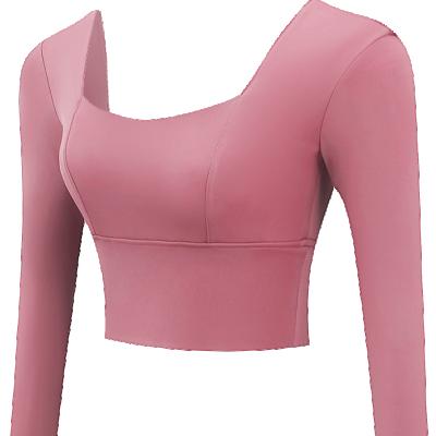 China Breathable Sport Long Sleeve T Shirt For Wome Women Yoga Wear Summer Yoga Wear for sale