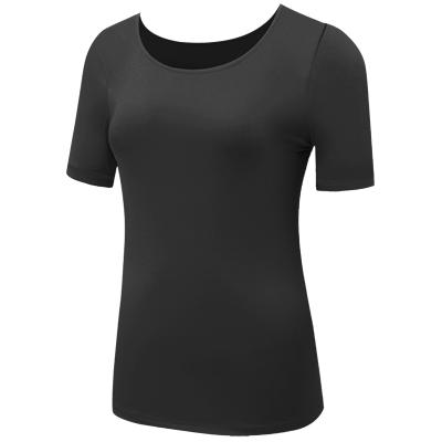 China Breathable yoga t-shirt girl women yoga sport t-shirt customed yoga t shirts for sale