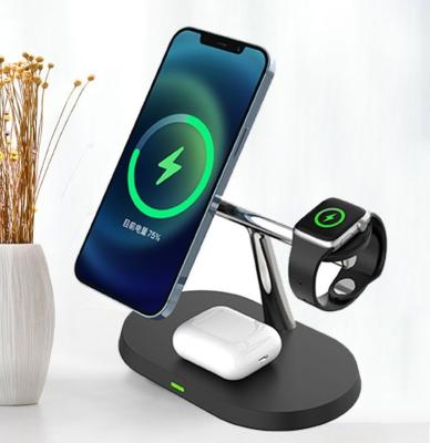 China Smart Watch Three-in-one Fast Charging Dock Wireless Charger Station Stand 3 in 1 for Airpods Multi Wireless Charger for sale