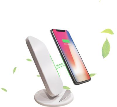 China Mobile Phone Wireless Charger 10w Max Removable Vertical Wireless Charging Stand For Iphone Samsung Fast Wireless Charger Stand for sale