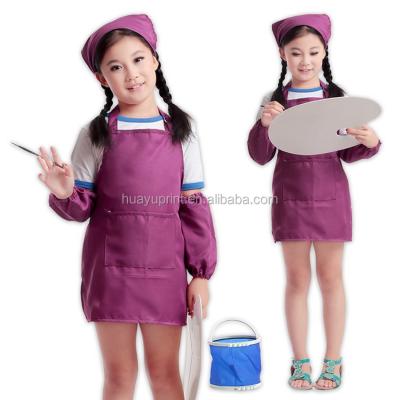 China Lovely Han Edition recyclable children's waterproof cuff, draw clothes baby bib dinner dress clothes children's apron cuff for sale