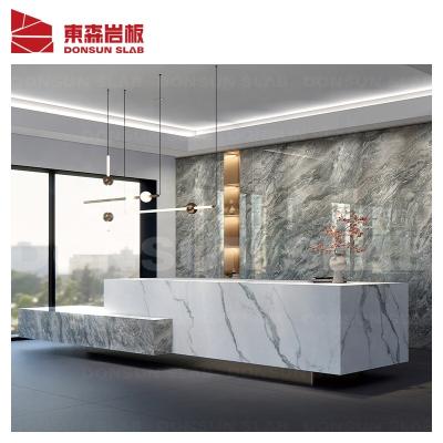 China High-performance Polished Dream Arabesque Textured Tile Agglomerated Marble Look Slabs Stone for sale