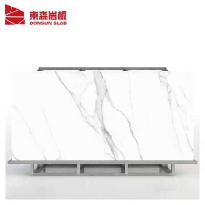 China Foshan High Performance Factory Price 1200x2400 Statuario Venato Matt White Sintered Stone Custom Made for sale