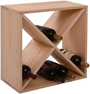 China Wholesale Viable Natural Wooden Wine Rack Shelf Storage Wine Wooden Rack for sale