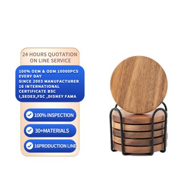 China Europe Suitable For Multiple Scenarios Wooden Round Cork Coasters for sale