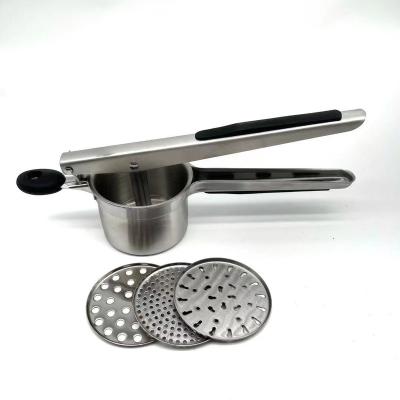 China Wholesale High Quality Hot Selling Viable Type Garlic Juicer Stainless Steel Potato Rice Juicer Kitchen Instrument Miller Type for sale