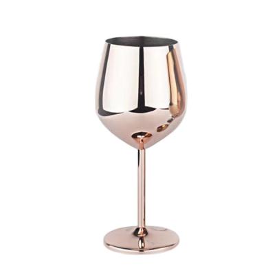 China Custom Wine Glasses Metal Stainless Steel Wine Goblet Wholesale Modern Wine Glasses for sale