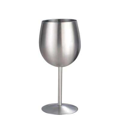 China Custom Wine Glasses Metal Stainless Steel Wine Glass Modern Popular Wholesale Modern Red Wine Goblet for sale