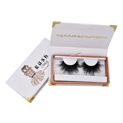 China Customized Fake Thick Mink Fluffy Eyelashes from Logo Individual Eyelashes Faux Mink 25mm for sale