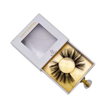 China Individual Eyelashes 3d Thick High Quality Faux Mink 25mm Fluffy Eyelashes For Make Up for sale