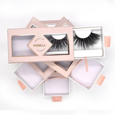 China Long Natural Customize 3d Soft Mink Eyelashes 25mm Tapered Mink Eyelashes for sale