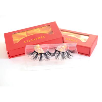 China Good Quality 3d Mink Eyelash Wholesale 25mm Natural Long Fluffy Lashes With Packaging Box for sale