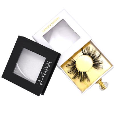 China Factory price long 25mm thick faux 3d mink lashes extra length eyelashes with diamond handle wick box for sale