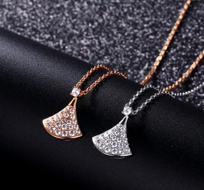 China 2022 FASHIONABLE Diamond Skirt Necklace Princess Temperament Advanced Necklace 925 Silver for sale