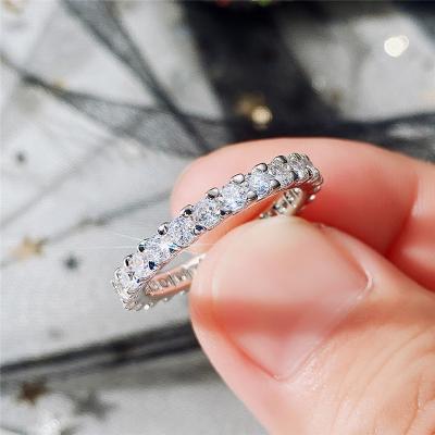 China CLASSIC Ladies Diamond Ring Supplier Fashion Diamond Rings Stackable in Sterling Silver Engagement Ring for sale