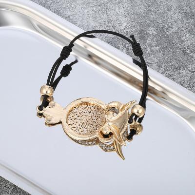 China Rhinestone 2022 New Europe America Fashion Quality Bracelets Gift High Quality Crystal Hand Accessory Owl Bracelet for sale