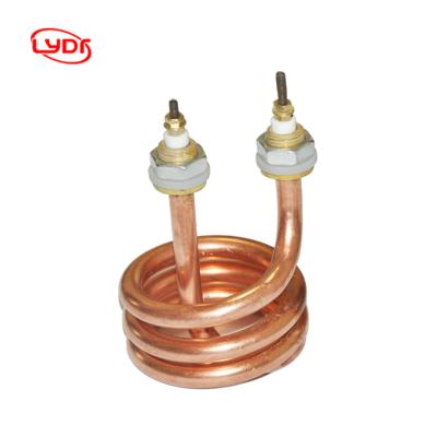 China Industry Heating Process LYDR Customized Copper Spiral Heating Tube, Electric Heating Element, Coil Tube Heating Element for sale