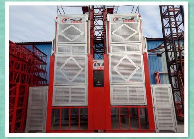 China 2000kg double cabin 0-63m/min speed passenger and material construction hoist for sale