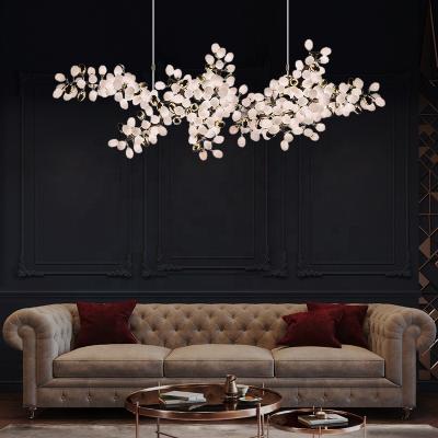 China Contemporary modern light luxury grape grain chandelier restaurant art decoration bar crystal lighting pendant lamp for sale