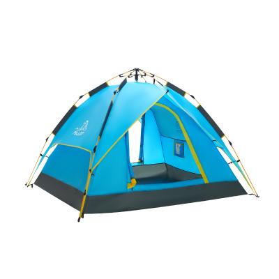 China Straight Tether Type 4-5 Person Ultralight Waterproof UV Protection Black Coating Portable Outdoor Camping Tent for sale