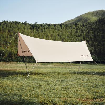 China Large Space Outdoor Camping Tarp Polyester Fabric Tent Camping Tent Ultralight Sun Shelter for sale