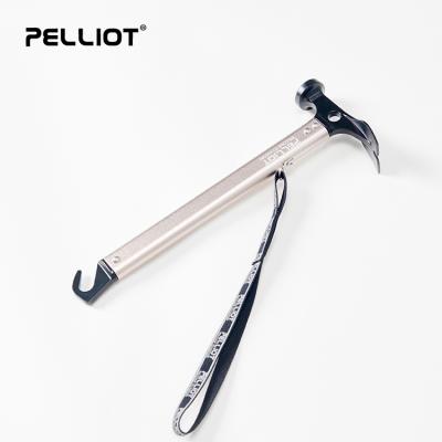 China Multifunctional Outdoor Nail Hammer PELLIOT Hammer Ultralight Aluminum Steel Camping Hammer for sale