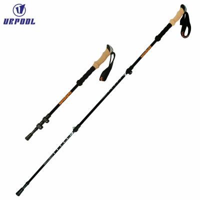 China Lightweight EVA+ Cork Strong Outdoor Adjustable Folding Trekking Pole Hiking Pole Walking Stick for sale